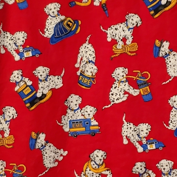 Cherokee Inspired Comfort Fire Dept Dalmation Dog Scrub Top - Picture 5 of 14